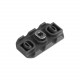  Rail covers with cable management system - Short - Black - 4 pcs